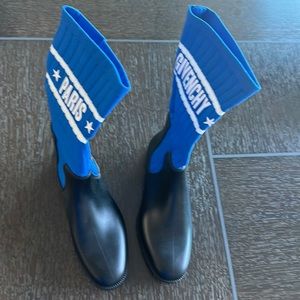 Never- worn Givenchy blue rain boots !  Perfect condition.